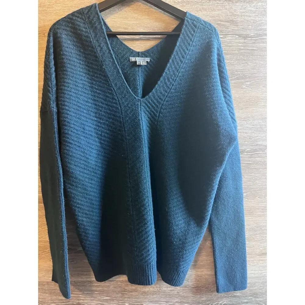 Vince Vince Sz Large Women Wool Cashmere Blend V-Neck Sweater